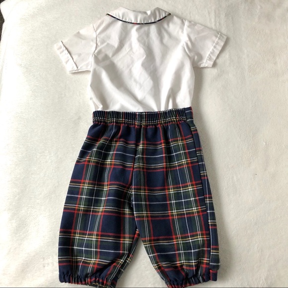 3T shirt and plaid pants knickers set Preppy - Picture 2 of 5